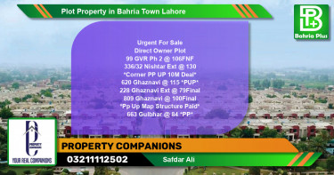 Residential Plot for Sale in Bahria Town, Lahore - (BP-76953)