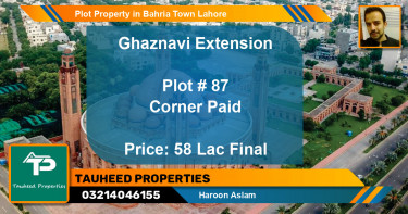 Residential Plot for Sale in Bahria Town, Lahore - (BP-77066)