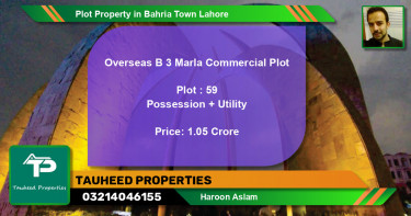 Commercial Plot for Sale in Bahria Town, Lahore - (BP-77070)
