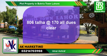 Residential Plot for Sale in Bahria Town, Lahore - (BP-77081)