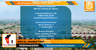 Commercial Plot for Sale in Bahria Town, Lahore - (BP-77109)