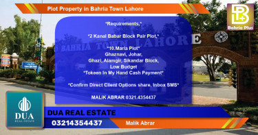 Residential Plot for Sale in Bahria Town, Lahore - (BP-77179)