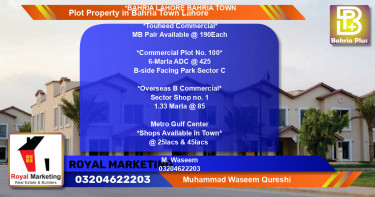 Commercial Plot for Sale in Bahria Town, Lahore - (BP-77189)
