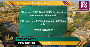 Residential Plot for Sale in Bahria Town, Lahore - (BP-77191)
