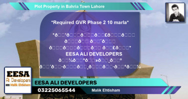Residential Plot for Sale in Bahria Town, Lahore - (BP-77207)