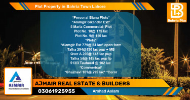 Commercial Plot for Sale in Bahria Town, Lahore - (BP-77264)
