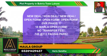Residential Plot for Sale in Bahria Town, Lahore - (BP-77275)