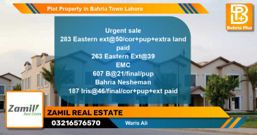 Residential Plot for Sale in Bahria Town, Lahore - (BP-77302)