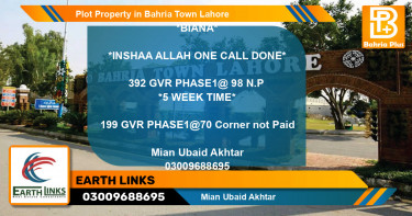 Residential Plot for Sale in Bahria Town, Lahore - (BP-77360)