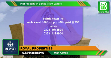Residential Plot for Sale in Bahria Town, Lahore - (BP-77380)