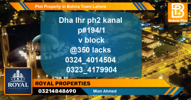 Residential Plot for Sale in Bahria Town, Lahore - (BP-77381)
