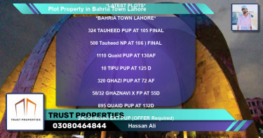 Residential Plot for Sale in Bahria Town, Lahore - (BP-77411)
