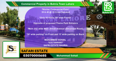Commercial Property for Sale in Bahria Town, Lahore - (BP-77438)