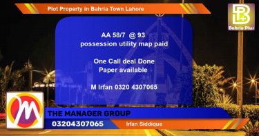 Residential Plot for Sale in Bahria Town, Lahore - (BP-77516)