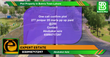 Residential Plot for Sale in Bahria Town, Lahore - (BP-77564)
