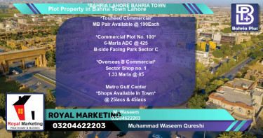 Commercial Plot for Sale in Bahria Town, Lahore - (BP-77573)