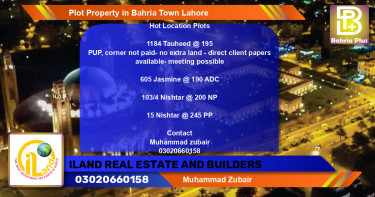 Residential Plot for Sale in Bahria Town, Lahore - (BP-77589)