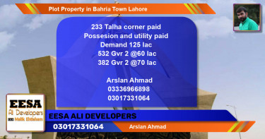 Residential Plot for Sale in Bahria Town, Lahore - (BP-77638)