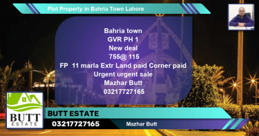 Residential Plot for Sale in Bahria Town, Lahore - (BP-77645)
