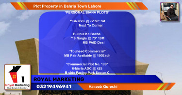 Commercial Plot for Sale in Bahria Town, Lahore - (BP-77721)