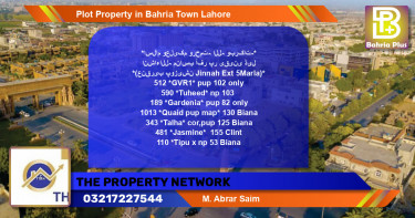 Residential Plot for Sale in Bahria Town, Lahore - (BP-77733)