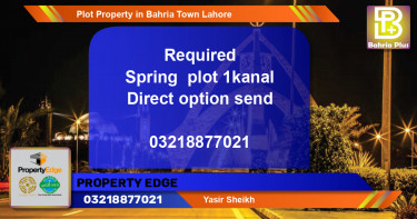 Residential Plot for Sale in Bahria Town, Lahore - (BP-77762)