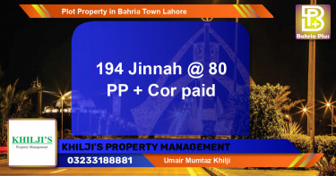 Residential Plot for Sale in Bahria Town, Lahore - (BP-77763)