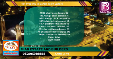 Commercial Plot for Sale in Bahria Town, Lahore - (BP-77793)