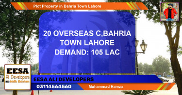 Residential Plot for Sale in Bahria Town, Lahore - (BP-77811)