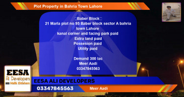 Residential Plot for Sale in Bahria Town, Lahore - (BP-77815)