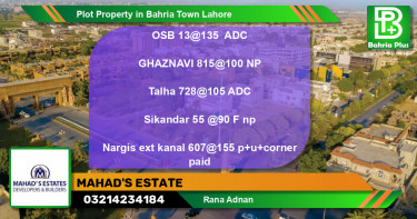 Residential Plot for Sale in Bahria Town, Lahore - (BP-77900)