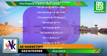 Residential Plot for Sale in Bahria Town, Lahore - (BP-77913)