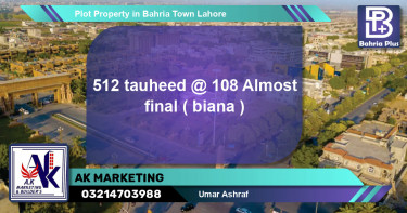 Residential Plot for Sale in Bahria Town, Lahore - (BP-77948)