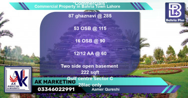 Commercial Property for Sale in Bahria Town, Lahore - (BP-77983)