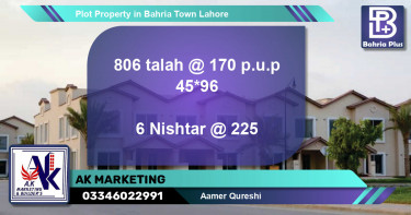Residential Plot for Sale in Bahria Town, Lahore - (BP-78039)