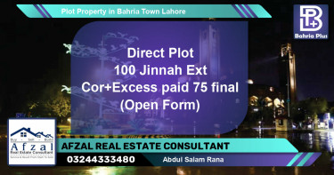 Residential Plot for Sale in Bahria Town, Lahore - (BP-78073)