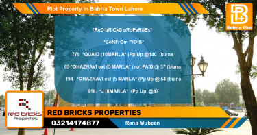 Residential Plot for Sale in Bahria Town, Lahore - (BP-78087)