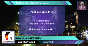 Residential Plot for Sale in Bahria Town, Lahore - (BP-78108)