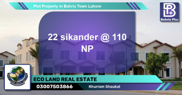 Residential Plot for Sale in Bahria Town, Lahore - (BP-78124)