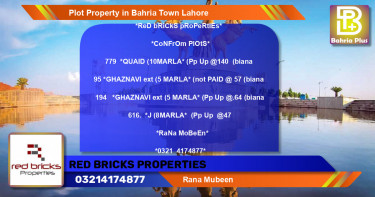 Residential Plot for Sale in Bahria Town, Lahore - (BP-78169)