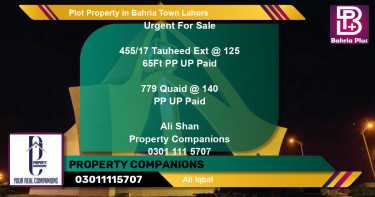 Residential Plot for Sale in Bahria Town, Lahore - (BP-78205)