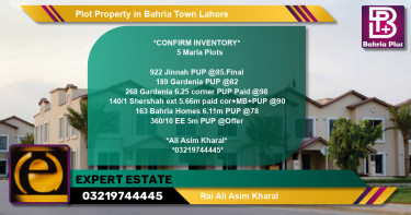 Residential Plot for Sale in Bahria Town, Lahore - (BP-78233)