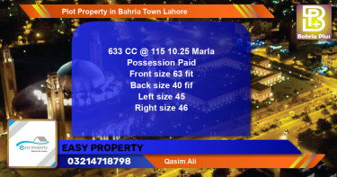 Residential Plot for Sale in Bahria Town, Lahore - (BP-78250)