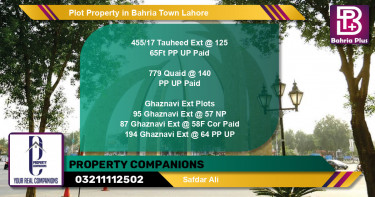 Residential Plot for Sale in Bahria Town, Lahore - (BP-78251)