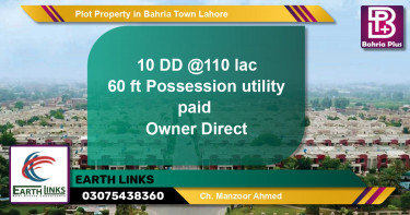 Residential Plot for Sale in Bahria Town, Lahore - (BP-78267)
