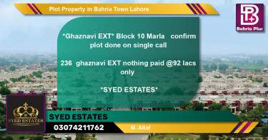 Residential Plot for Sale in Bahria Town, Lahore - (BP-78290)
