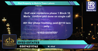 Residential Plot for Sale in Bahria Town, Lahore - (BP-78291)