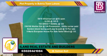 Residential Plot for Sale in Bahria Town, Lahore - (BP-78348)