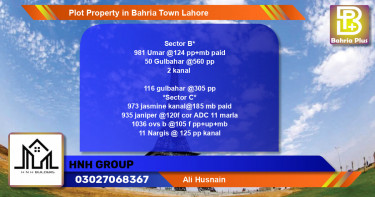 Residential Plot for Sale in Bahria Town, Lahore - (BP-78349)