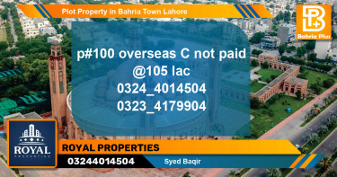 Residential Plot for Sale in Bahria Town, Lahore - (BP-78359)